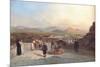 Santiago De Chile from the Hill of Santa Lucia Looking to the West, 1841-Johann Moritz Rugendas-Mounted Giclee Print