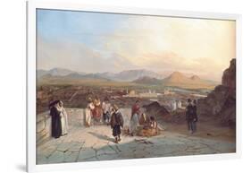 Santiago De Chile from the Hill of Santa Lucia Looking to the West, 1841-Johann Moritz Rugendas-Framed Giclee Print