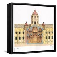 Santiago De Compostela Romanesque Cathedral, Cross Section, Spain-Fernando Aznar Cenamor-Framed Stretched Canvas