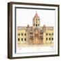 Santiago De Compostela Romanesque Cathedral, Cross Section, Spain-Fernando Aznar Cenamor-Framed Giclee Print