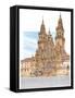 Santiago De Compostela, Western Façade, Spain-Fernando Aznar Cenamor-Framed Stretched Canvas
