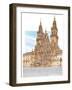 Santiago De Compostela, Western Façade, Spain-Fernando Aznar Cenamor-Framed Giclee Print