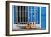 Santiago De Cuba Province, Historical Center, Calle Heredia, Guitars by Balcony-Jane Sweeney-Framed Photographic Print