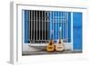 Santiago De Cuba Province, Historical Center, Calle Heredia, Guitars by Balcony-Jane Sweeney-Framed Photographic Print