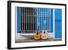 Santiago De Cuba Province, Historical Center, Calle Heredia, Guitars by Balcony-Jane Sweeney-Framed Photographic Print