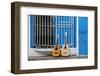 Santiago De Cuba Province, Historical Center, Calle Heredia, Guitars by Balcony-Jane Sweeney-Framed Photographic Print