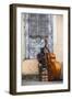 Santiago De Cuba Province, Historical Center, Street Musician Playing Double Bass-Jane Sweeney-Framed Photographic Print