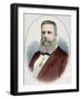 Santiago Estrada (1841-1891). Writer and Journalist. Engraving. Colored.-Tarker-Framed Photographic Print