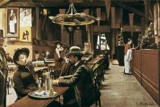 Café at Montmartre-Santiago Rusinol-Art Print