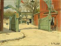 Entrance to the Park of the Moulin De La Galette-Santiago Rusiñol-Giclee Print