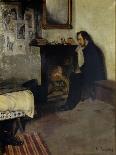 Portrait of Erik Satie (1866-192), Playing the Harmonium-Santiago Rusiñol-Giclee Print