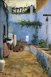 The Blue Courtyard-Santiago Rusinol-Art Print
