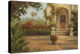 Santiago's Courtyard-Enrique Bolo-Stretched Canvas