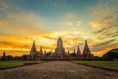 Old Temple Wat Chaiwatthanaram in Ayutthaya,Thailand-SantiPhotoSS-Framed Photographic Print