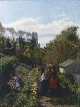 People in Garden, 1871-Santo Bertelli-Framed Stretched Canvas