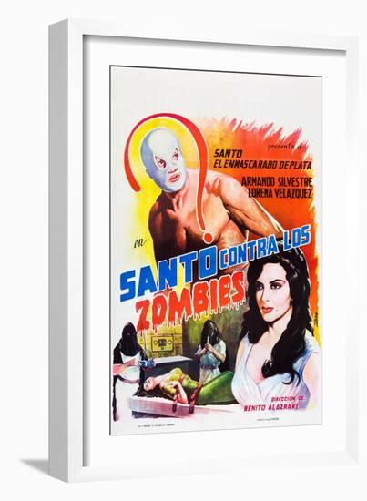 Santo Contra los Zombies (aka Invasion of the Zombies)-null-Framed Art Print