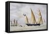 Santo Stefano Di Laigueglia Xebec Being Chased by English Privateer-null-Framed Stretched Canvas