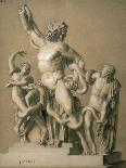 Drawing of the Greek Sculpture Laocoon, 1820-Santo Trolli-Mounted Art Print