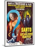 Santo vs. Las Mujeres Vampiro, Spanish poster art, 1962-null-Mounted Poster