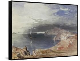 Santorini, 1845-Carl Rottmann-Framed Stretched Canvas