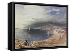 Santorini, 1845-Carl Rottmann-Framed Stretched Canvas