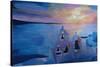 Santorini Greece View from Oia during Sunset-Markus Bleichner-Stretched Canvas