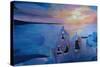 Santorini Greece View from Oia during Sunset-Markus Bleichner-Stretched Canvas