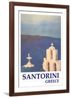 Santorini, Greece - View from Oia Retro Style-Markus Bleichner-Framed Art Print