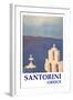 Santorini, Greece - View from Oia Retro Style-Markus Bleichner-Framed Art Print