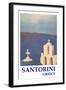 Santorini, Greece - View from Oia Retro Style-Markus Bleichner-Framed Art Print