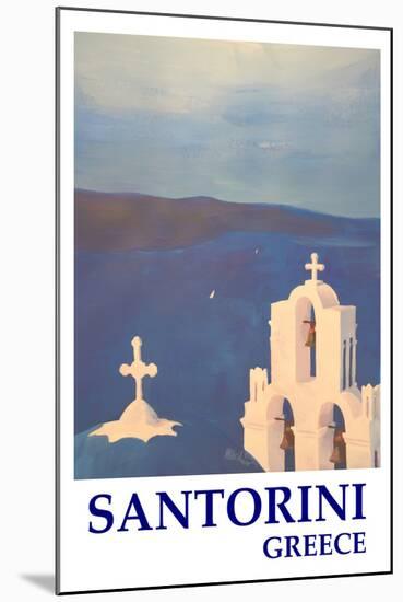 Santorini, Greece - View from Oia Retro Style-Markus Bleichner-Mounted Art Print