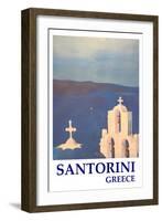 Santorini, Greece - View from Oia Retro Style-Markus Bleichner-Framed Art Print