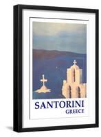 Santorini, Greece - View from Oia Retro Style-Markus Bleichner-Framed Art Print