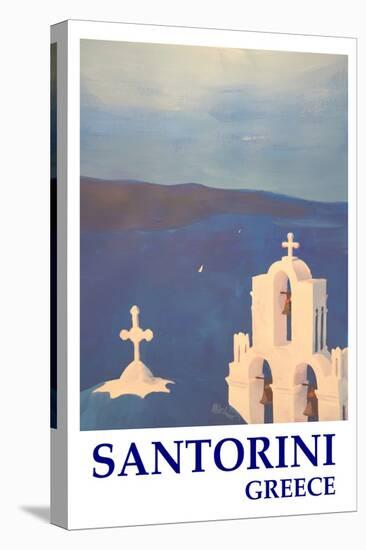 Santorini, Greece - View from Oia Retro Style-Markus Bleichner-Stretched Canvas