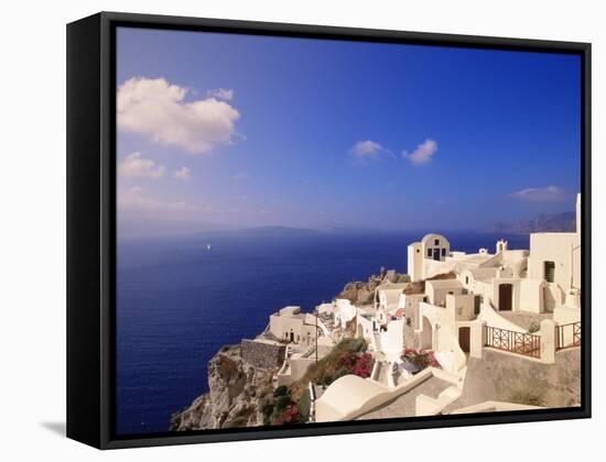 Santorini, Greece-Walter Bibikow-Framed Stretched Canvas