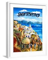Santorini Island, Greece-Caroline Haliday-Framed Giclee Print