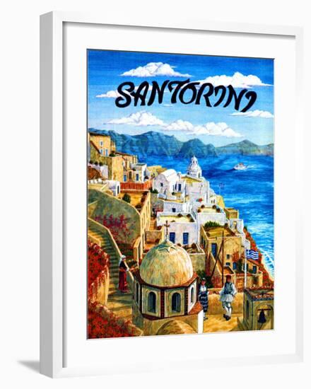 Santorini Island, Greece-Caroline Haliday-Framed Giclee Print