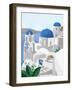 Santorini Island-Petra Lizde-Framed Giclee Print