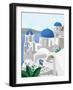 Santorini Island-Petra Lizde-Framed Giclee Print