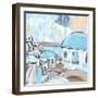 Santorini Rooftops I-Annie Warren-Framed Art Print