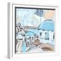 Santorini Rooftops I-Annie Warren-Framed Art Print