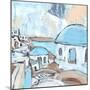 Santorini Rooftops I-Annie Warren-Mounted Art Print