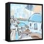 Santorini Rooftops I-Annie Warren-Framed Stretched Canvas