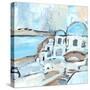 Santorini Rooftops II-Annie Warren-Stretched Canvas