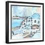 Santorini Rooftops II-Annie Warren-Framed Art Print