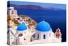 Santorini Scene-Jeni Foto-Stretched Canvas