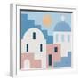 Santorini Summer I Sq-Moira Hershey-Framed Art Print