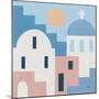 Santorini Summer I Sq-Moira Hershey-Mounted Art Print