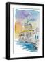 Santorini Therassia Lonely Island in Greece-M. Bleichner-Framed Art Print