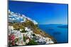 Santorini, View of Fira Town with Volcano-Maugli-l-Mounted Photographic Print